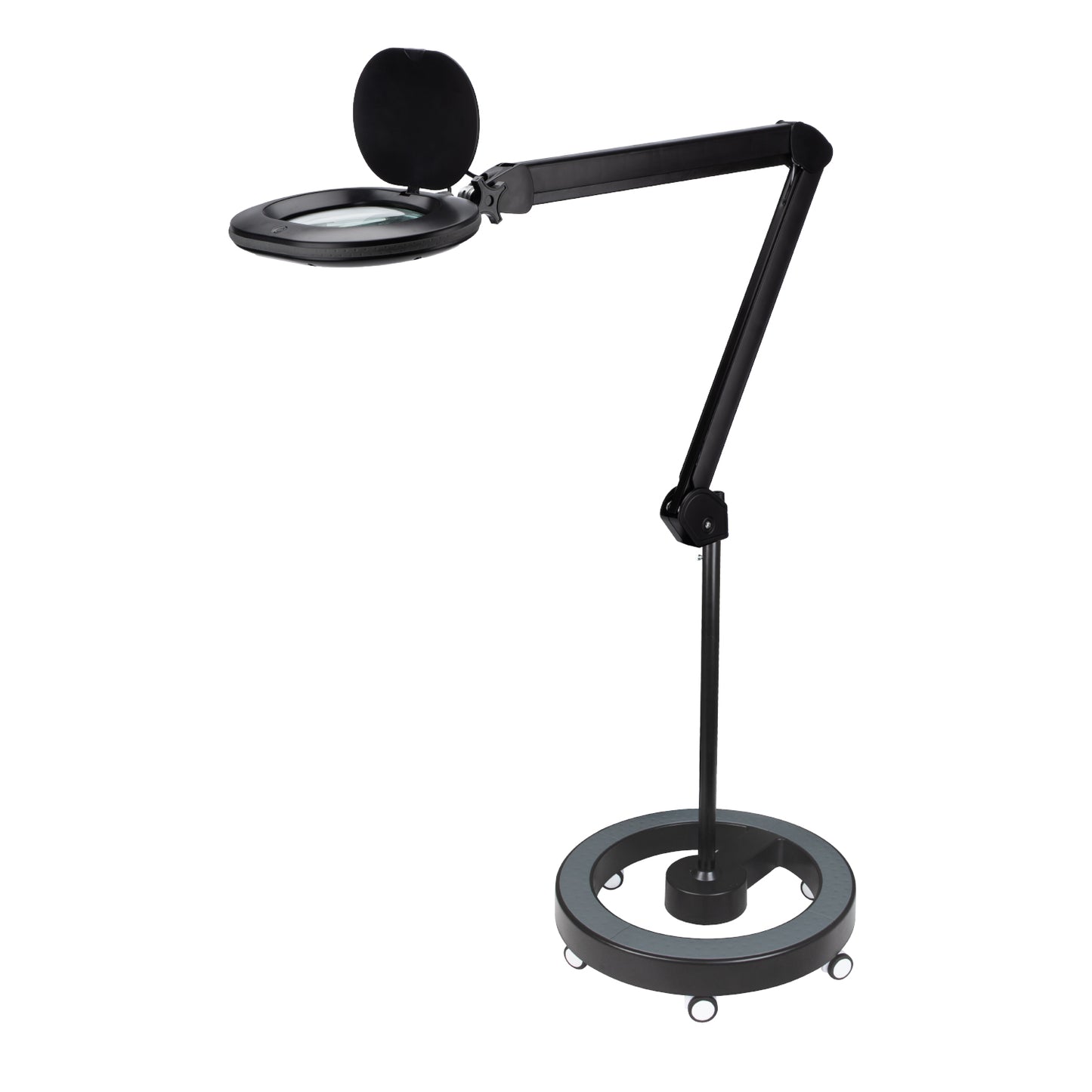 Lumeno 861XGR Lámpara lupa/lámpara de trabajo con 60 LEDs lente oval, anillo de goma