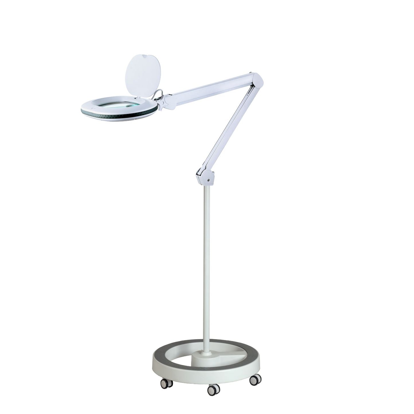 Lumeno 861XGR Lámpara lupa/lámpara de trabajo con 60 LEDs lente oval, anillo de goma