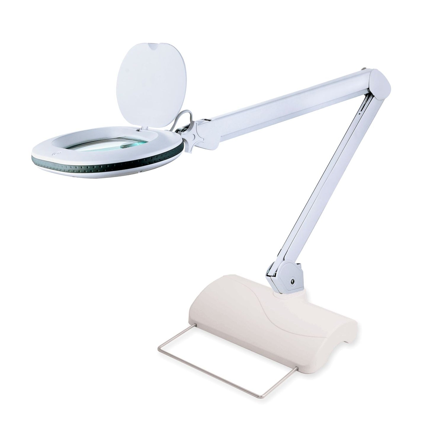 Lumeno 861XGR Lámpara lupa/lámpara de trabajo con 60 LEDs lente oval, anillo de goma