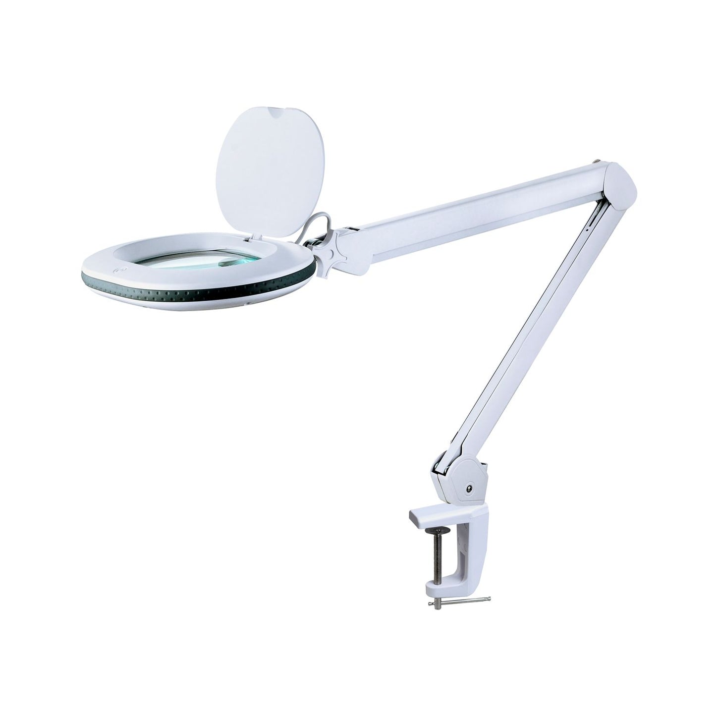 Lumeno 861XGR Lámpara lupa/lámpara de trabajo con 60 LEDs lente oval, anillo de goma
