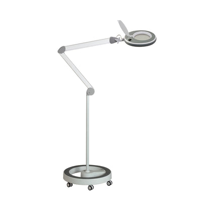 Lampe loupe LED Lumeno série 8213/8215 à luminosité réglable, grise