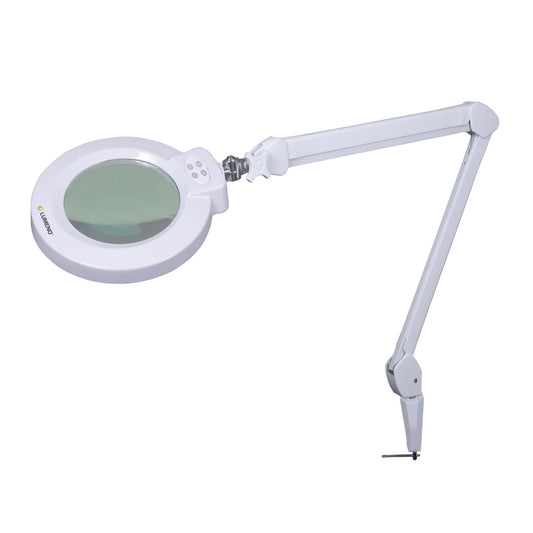 Lumeno 824XPRO Lámpara de lupa LED regulable con conmutación de segmentos y carcasa metálica
